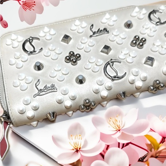 Christian Louboutin White Studded Wallet - Picture 3 of 8